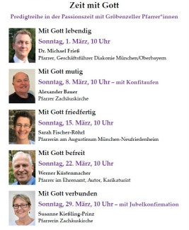 Predigtreihe Passionszeit 2026
