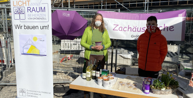 Verkauf am Wochenmarkt 26.3.21