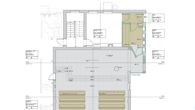 Umbau Kirche - Planung Bodenbelag